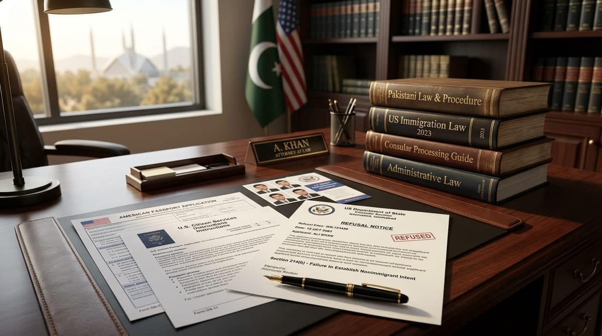 US Embassy Islamabad Section 214(b) nonimmigrant visa refusal notice rebuttal and appeal file