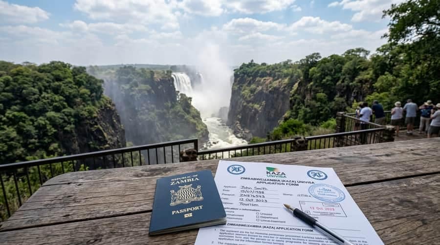 Victoria Falls KAZA UniVisa dual-entry border pass for Zimbabwe and Zambia from Pakistan