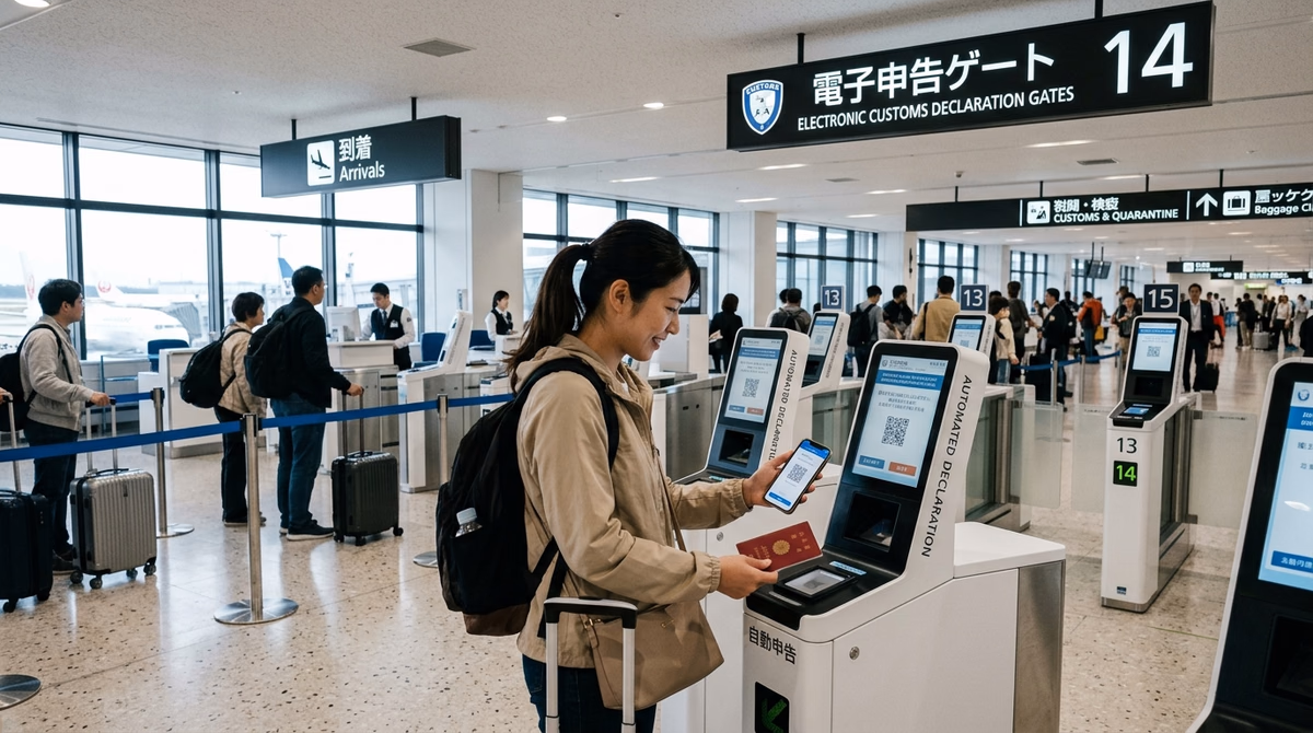Visit Japan Web digital disembarkation and customs QR code guide for Pakistani visa holders at Narita Airport