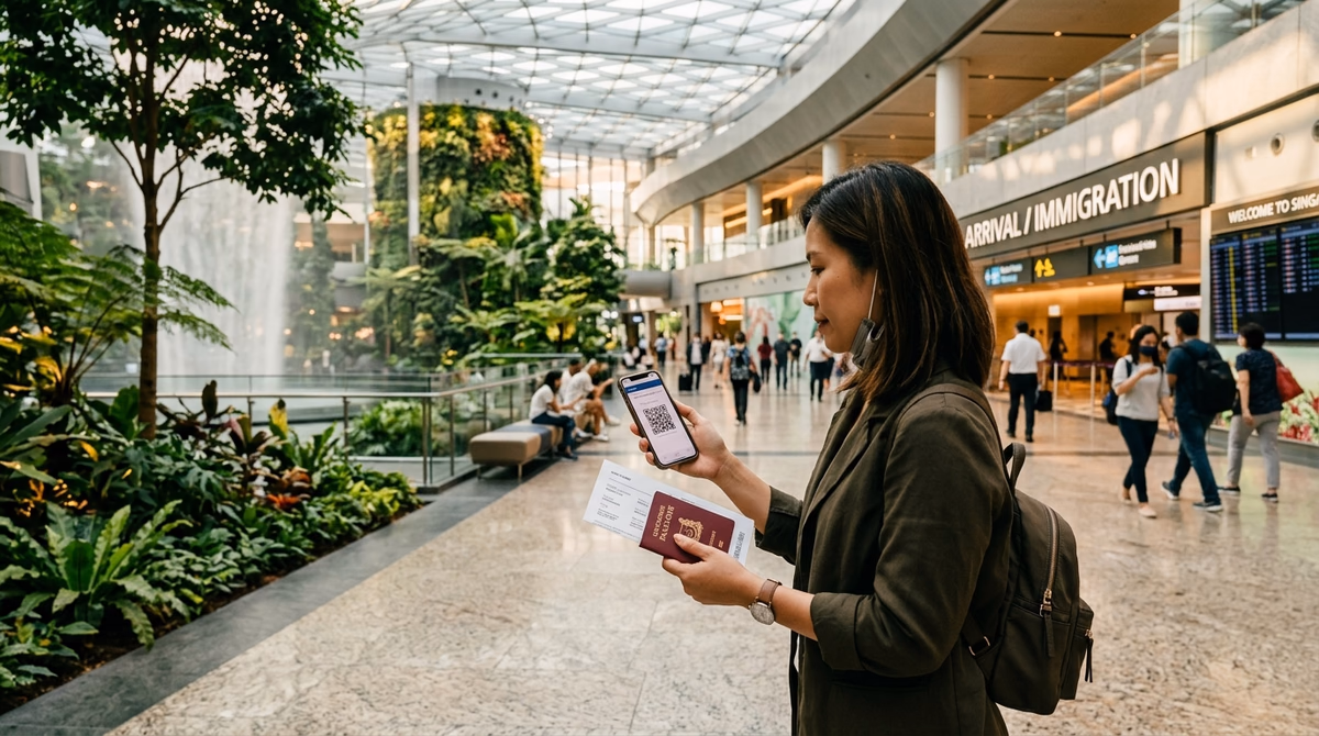 Singapore SG Arrival Card SGAC electronic health declaration and Changi Airport arrival guide for Pakistanis