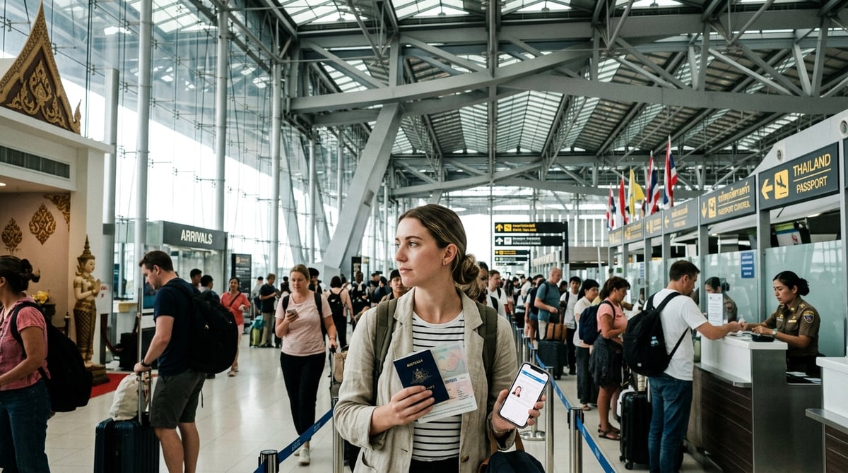 Thailand Digital Arrival Card TDAC TM6 form and Suvarnabhumi Airport immigration guide for Pakistani travelers