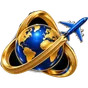 AMG Visa Emblem — 3D Gold & Blue Globe